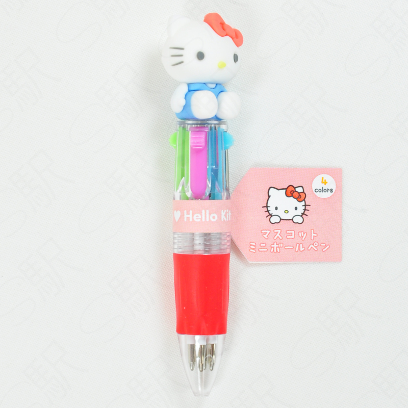 Kamio Japan CUTE MODEL 0.5mm Mini Mascot 4-Color Ballpoint Pen x Sanrio - Hello Kitty